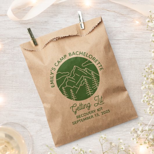 Camp-BachELORETTE-Kit für die Erholung Geschenktütchen (Ausgeschnitten)