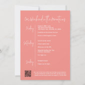 Camp Bachelorette Modernes Pink Script Wochenende Einladung (Rückseite)