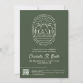 Camp Bachelorette Modernes Rustikales Party Einladung (Vorderseite)