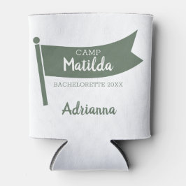 Camp Bachelorette Mountain Green Flag Camping Dosenkühler