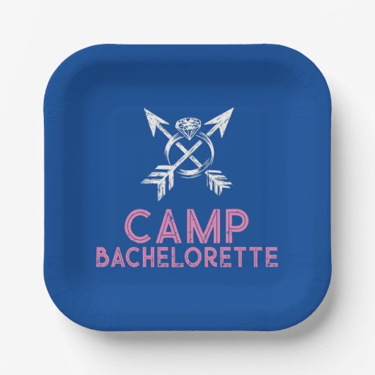 Camp Bachelorette Pappteller (Vorderseite)