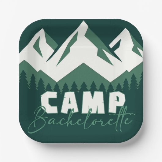 Camp Bachelorette Pappteller (Vorderseite)