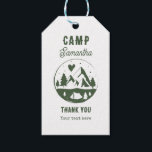 Camp Bachelorette Party Camping Bach Weekend Geschenkanhänger<br><div class="desc">A cute hand drawn design featuring bachelorette camping theme illustrations. This green and white camp bach weekend design is ideal for glamping camping bachelorette weekends,  camping girls trip bachelorette parties in mountain,  forest or lake destinations.</div>