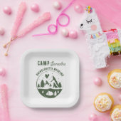 Camp Bachelorette Party Camping Bach Weekend  Pappteller (Party)