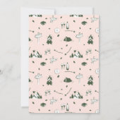 Camp Bachelorette Party Camping Bach Weekend Pink Einladung (Rückseite)