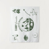 Camp Bachelorette Party Camping Bach Weekend Wandteppich (Vorderseite)