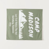 Camp Bachelorette Party Camping Prop Zeichen Wandteppich (Vorderseite (Horizontal))