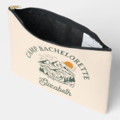 Camp Bachelorette Retro Individuelle Name Zubehörtasche (Offen)