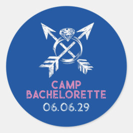 Camp Bachelorette Runder Aufkleber