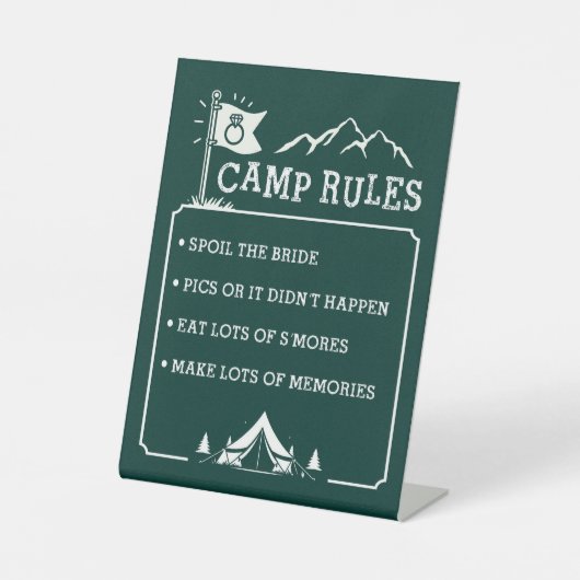 Camp Bachelorette Sockelschild (Vorderseite)