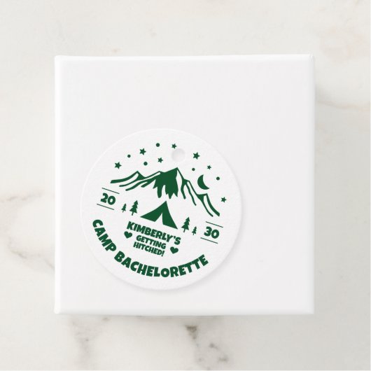 Camp Bachelorette Themed Party Geschenkanhänger (Beispiel)