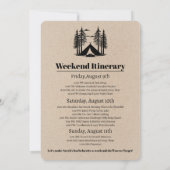 Camp Bachelorette und Wochenendreise Einladung (Rückseite)