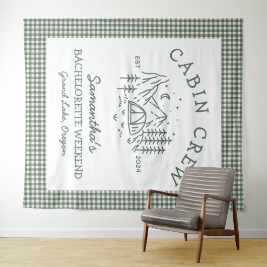 Camp Bachelorette Wandteppich (Beispiel (Horizontal))