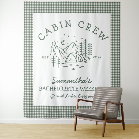 Camp Bachelorette Wandteppich (Beispiel)
