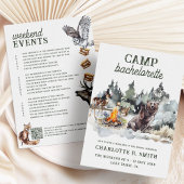 Camp Bachelorette Weekend Tour Modern Party Einladung