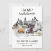Camp Bachelorette Weekend Tour Modern Party Einladung (Vorderseite)