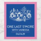 Camp Bachelorette Weinetikett (Einzelnes Label)