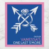 Camp Bachelorette Weinetikett (Einzelnes Label)