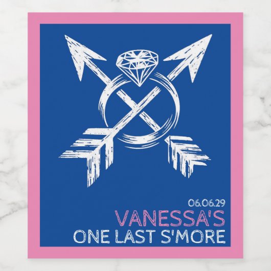 Camp Bachelorette Weinetikett (Einzelnes Label)