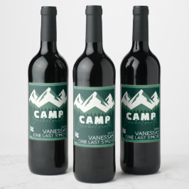 Camp Bachelorette Weinetikett