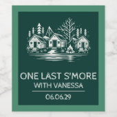 Camp Bachelorette Weinetikett (Einzelnes Label)