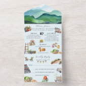 Camp Bachelorette Wochenende All In One Einladung (Innen Boden)