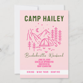 Camp-Bachelorette-Wochenende Einladung