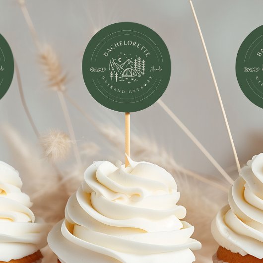 Camp Bachelorette Wochenendreise Runder Aufkleber