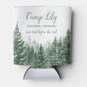 Camp Bachelorette Woodland Forest Weekend Party Dosenkühler (Vorderseite)