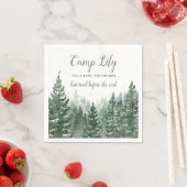 Camp Bachelorette Woodland Forest Weekend Party Serviette (Beispiel)