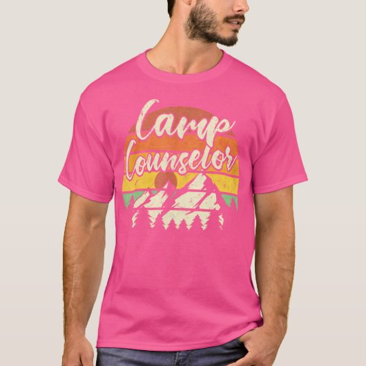 Camp-Beraterstab Sommer Outdoor Sunset Camping T-Shirt (Vorderseite)