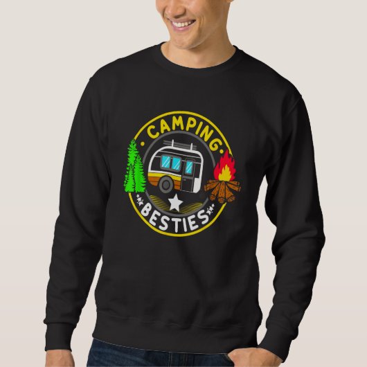 Camp Besties Camping Happy Camper Sweatshirt (Vorderseite)