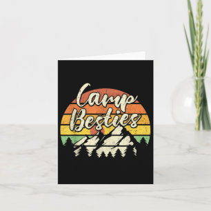 Camp Besties Outdoor Sunset Best Friend Matching C Karte