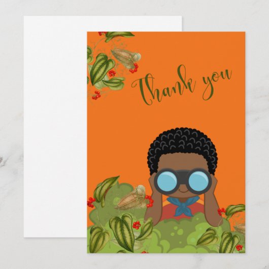 Camp Birthday Danke Karte (Vorne/Hinten)