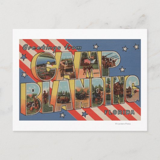 Camp Blanding, Florida - Großbuchstaben Postkarte (Vorderseite)