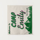 Camp Brautparty Mountain Bach Camping Prop Zeichen Wandteppich (Vorderseite)