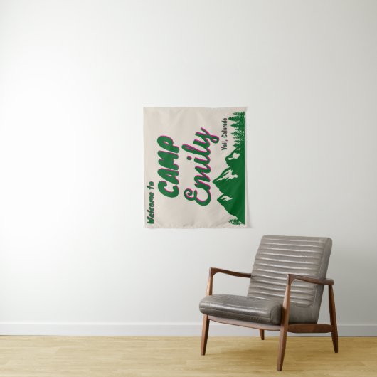 Camp Brautparty Mountain Bach Camping Prop Zeichen Wandteppich (Beispiel)