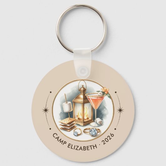 Camp Bride Bachelorette Weekend Schlüsselanhänger (Vorderseite)