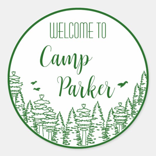 Camp Bride Junggeselinnen-Abschied Stickers (Vorderseite)