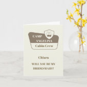Camp Bridesmaid Camping Hochzeitsfeier Vorschlag Karte (Gelbe Blume)