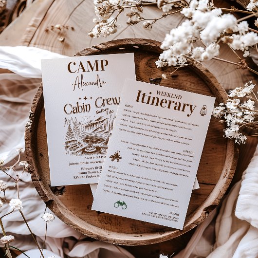 Camp Cabin Crew vor Bachelorette Einladung