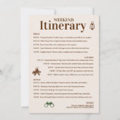 Camp Cabin Crew vor Bachelorette Einladung (Rückseite)