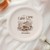 Camp Cabin Crew vor Bachelorette Pappteller