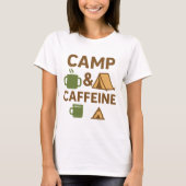 Camp Caffeine Funny Coffee T - Shirt - Kaffeecup (Vorderseite)