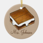 Camp Campfire S'mores Lehrer Wertschätzung Geschen Keramikornament (Vorne)