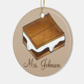 Camp Campfire S'mores Lehrer Wertschätzung Geschen Keramikornament (Links)