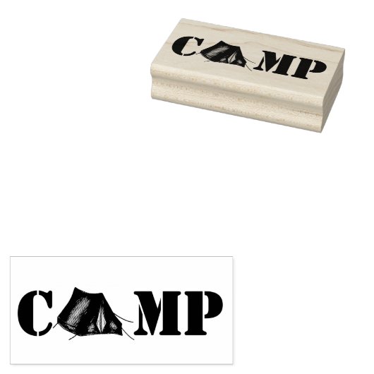 CAMP Campground Camping Zelt Outdoor Briefmarke Gummistempel (Stempel)