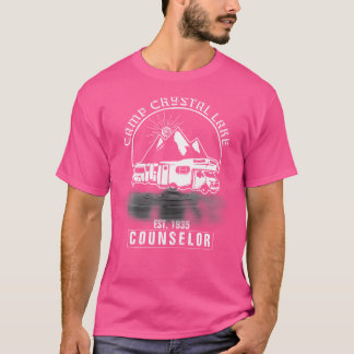 Camp Camping Crystal Lake Counselor Retro T Shirt
