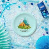 Camp Camping Design Paper Party Plate Pappteller (Party)