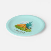 Camp Camping Design Paper Party Plate Pappteller (Schrägansicht)